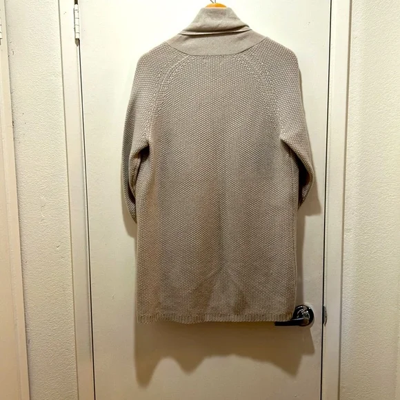 TAHARI 100% 2 Ply Cashmere Shawl Sweater Coat - Picture 5 of 6